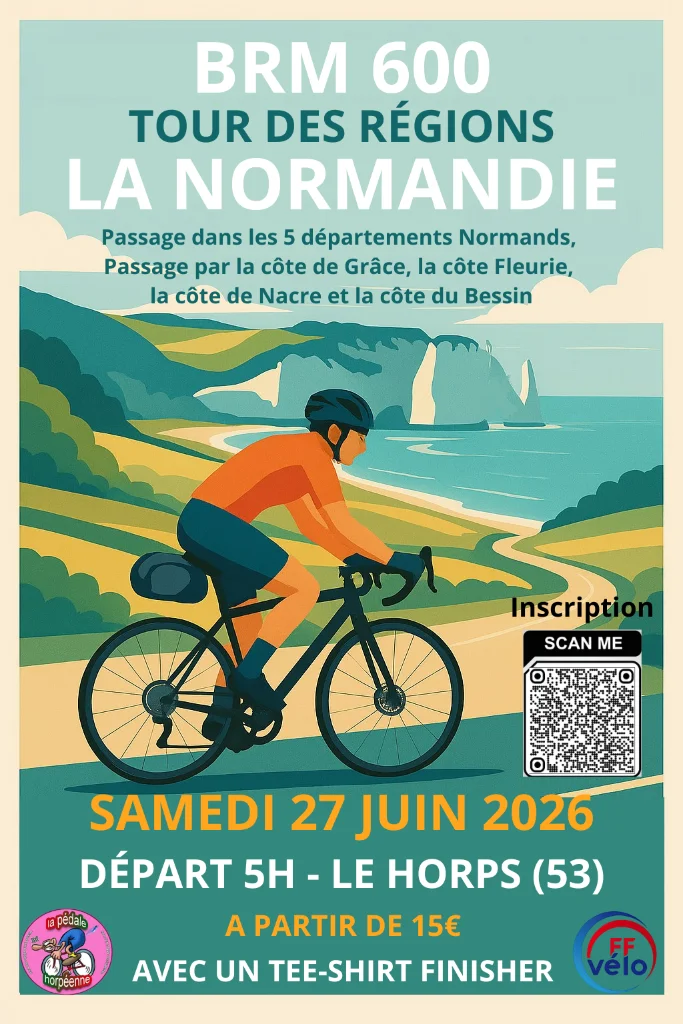 Logo BRM600 Tour des régions "LA NORMANDIE"