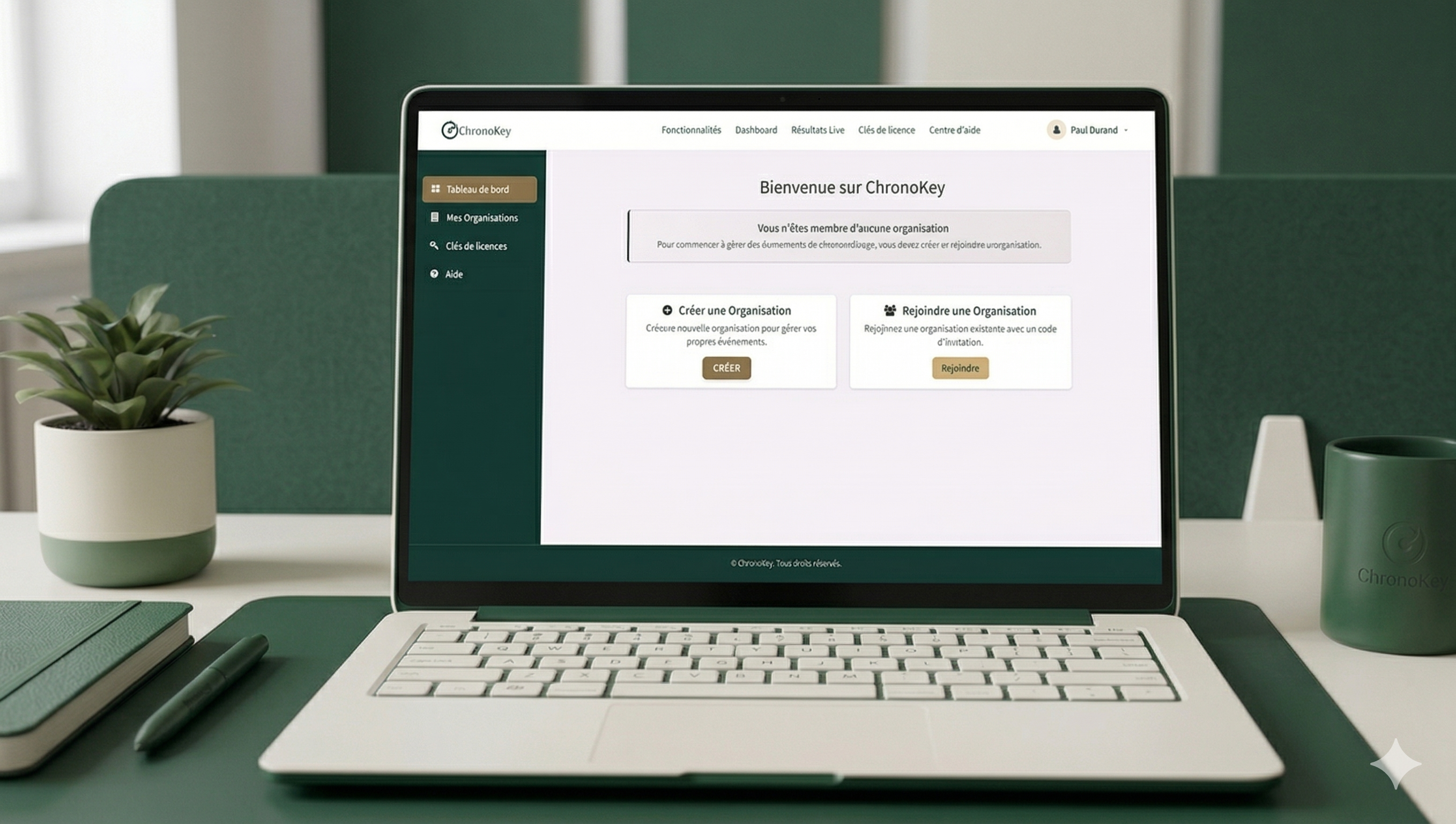 Accès au tableau de bord