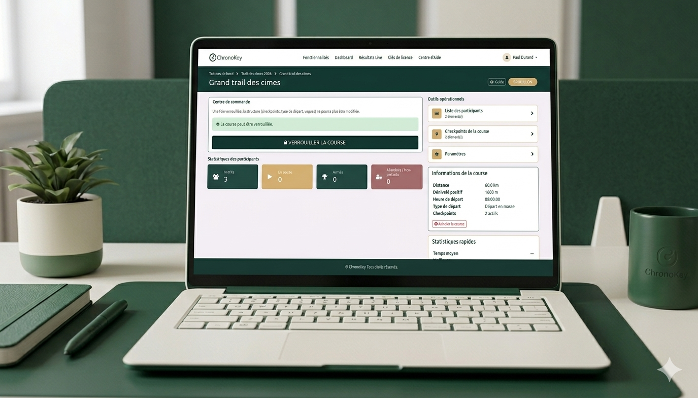 Verrouiller votre course