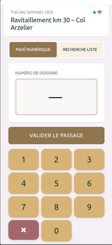 Application bénévole ChronoKey